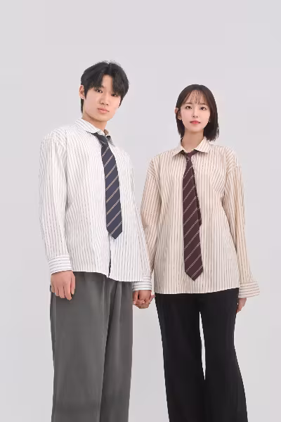 아카이브 스트라이프 텍스쳐 셔츠 for couple